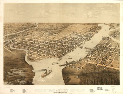 Green Bay et Fort Howard, Brown Co., Wisconsin 1867. LOC 73694541 - A.; Chicago Lithographing Co. Ruger