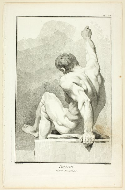 Dessin : Figure académique, tirée de l