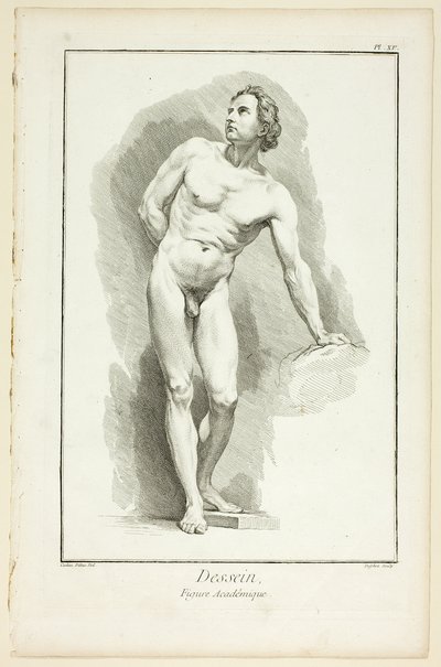 Dessin : Figure académique, tirée de l