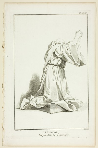 Conception : Draperie arrangée sur un modèle, de l