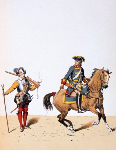 Troupes royales françaises, vers 1750 - A. Lemercier