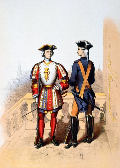 Garde royal du roi et cavalier, XVIIIe siècle - A. Lemercier