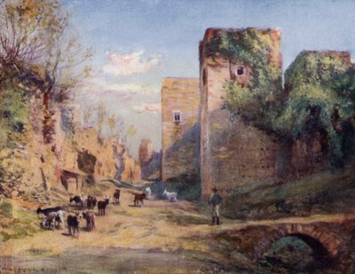 Grenade, Tours des Infantes (lithographie en couleur) - A. Trevor Haddon