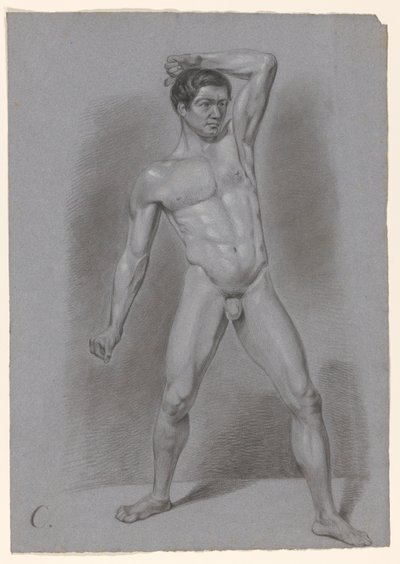 Homme nu debout, vu de face - A. Waterloo (attributed to)