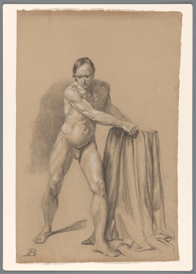 Homme nu debout, vu de face - A. Waterloo (attributed to)