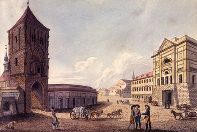 Tour Poudrière et Hybern Customs House, Prague, c.1810 - A. and Berka, Johann Gustav