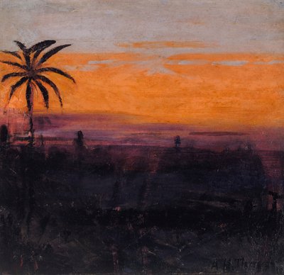 Le ciel simulé par des flamants roses, étude pour le livre Concealing Coloration in the Animal Kingdom - Abbott Handerson Thayer