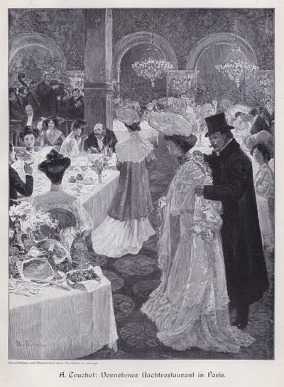 Soirée dans un restaurant élégant à Paris - Abel Truchet