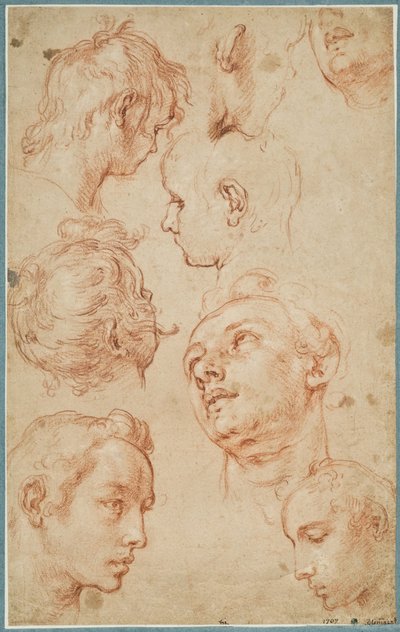 Huit études de têtes de jeunes hommes - Abraham Bloemaert