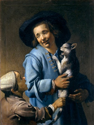 Jeunes jouant avec un chat - Abraham Bloemaert