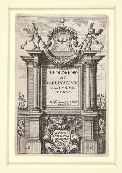 Page de titre de Theologicarum ac Cardinalium Virtutum Icones - Abraham Bosse