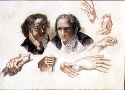 Études de Deux Têtes et Mains d
