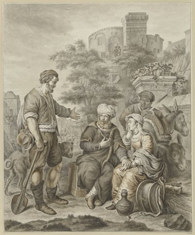 Le Lévite et sa concubine à Gibea - Abraham Delfos