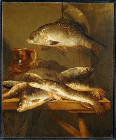 Nature morte au carpe … - Abraham Hendricksz van Beyeren