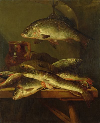 Nature morte avec carpe - Abraham Hendricksz van Beyeren