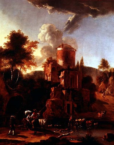 Paysage Italien avec ruines - Abraham Jansz Begeyn