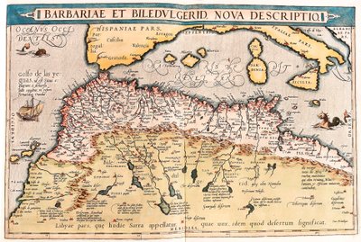 Barbariae et Biledulgerid, Nova Descriptio. Carte géographique de l