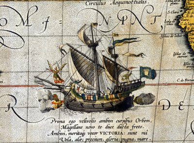 Le bateau de Magellan « Victoria » représenté dans l