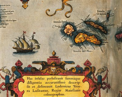 Carte des îles des Açores du Theatrum Orbis Terrarum par Abraham Ortelius - Abraham Ortelius