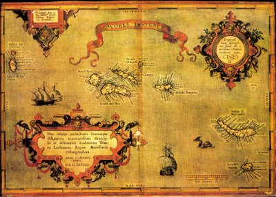 Carte des Açores - Abraham Ortelius