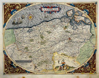 Carte de Flandre, de Theatrum Orbis Terrarum par Abraham Ortelius - Abraham Ortelius