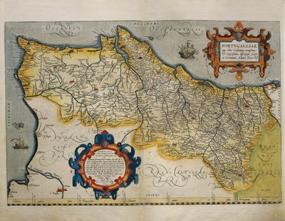 Carte du Portugal - Abraham Ortelius