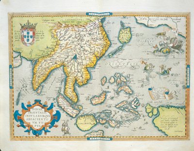 Carte des Indes, du Theatrum Orbis Terrarum par Abraham Ortelius - Abraham Ortelius