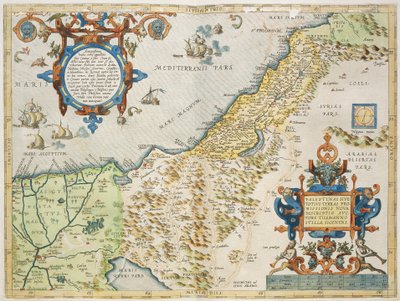 Palestine, par Abraham Ortelius, du Theatrum Orbis Terrarum, Anvers, planche - Abraham Ortelius