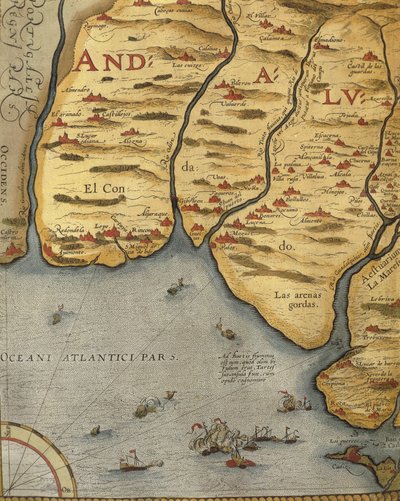 Port de Palos en Andalousie, du Theatrum Orbis Terrarum - Abraham Ortelius