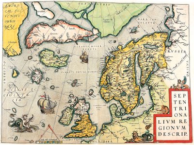 Septentrionalium Regionum Descrip. Carte géographique de la Scandinavie et de l