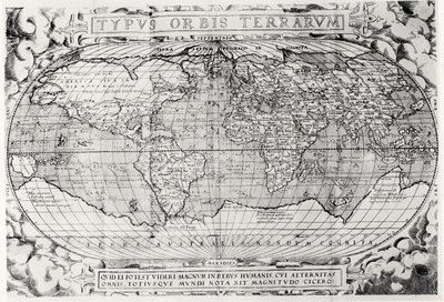 Typus Orbis Terrarum, carte du monde, 1577 - Abraham Ortelius