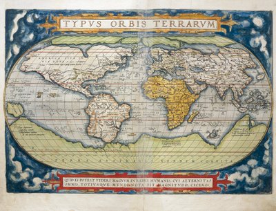 Carte du monde du Theatrum Orbis Terrarum par Abraham Ortelius - Abraham Ortelius