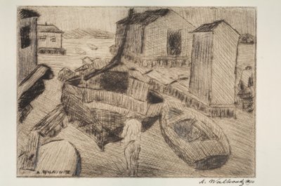 Scène de rue, bâtiment ou portrait, 1900 - Abraham Walkowitz