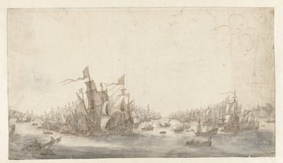 La bataille navale de Duins - Abraham de Verwer