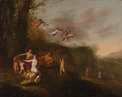 Bacchus et Nymphes dans un Paysage - Abraham van Cuylenborch