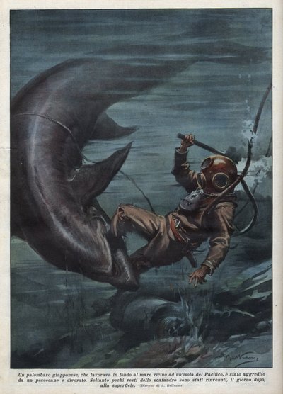 Un plongeur japonais avec un scaphandrier dévoré par un requin dans l