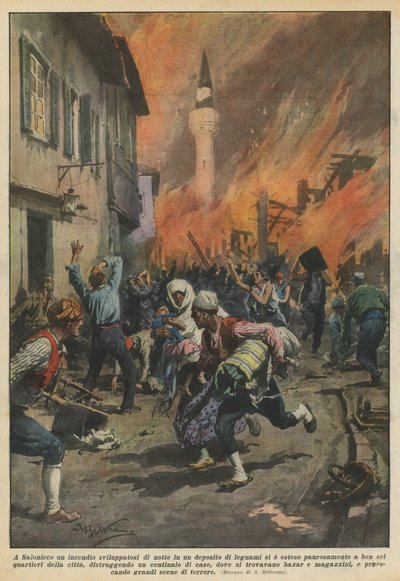 À Salonique, un incendie qui s