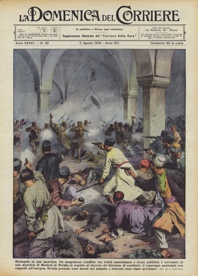 Bataille dans une mosquée - Achille Beltrame