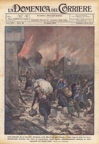 Ville détruite par un incendie - Achille Beltrame