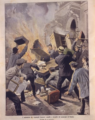 Illustration de couverture des vignerons incendiant l