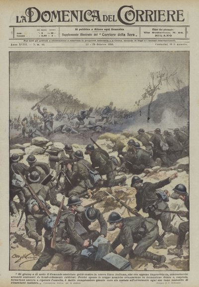 De jour comme de nuit, le commandement autrichien a lancé des attaques contre la nouvelle ligne italienne - Achille Beltrame