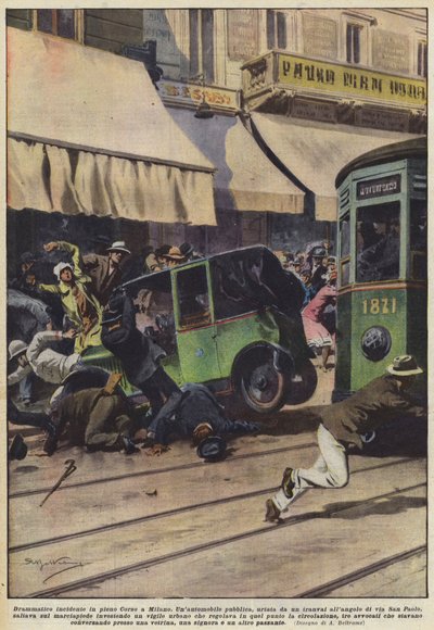 Incident dramatique en plein Corso à Milan - Achille Beltrame