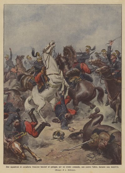 Deux escadrons de cavalerie française lancés au galop, par un ordre erroné - Achille Beltrame