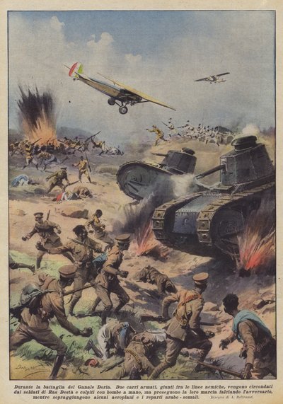 Pendant la bataille du Ganale Doria - Achille Beltrame