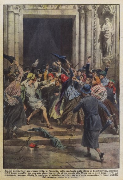Excès populaires pour une jupe courte - Achille Beltrame