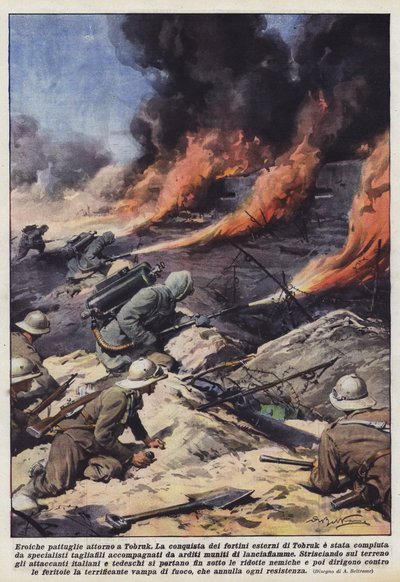 Patrouilles héroïques autour de Tobrouk - Achille Beltrame