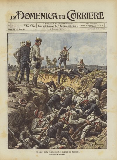 Les horreurs de la guerre, morts et mourants en Mandchourie - Achille Beltrame