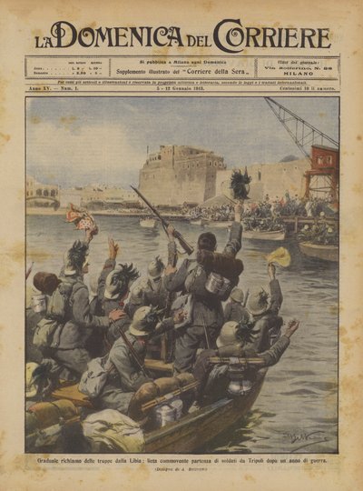 Rappel progressif des troupes de Libye, départ émouvant des soldats de Tripoli après un an de guerre - Achille Beltrame