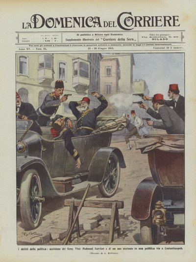 Les crimes de la politique, assassinat du Grand Vizir Mahmud Shevket et de son assistant - Achille Beltrame