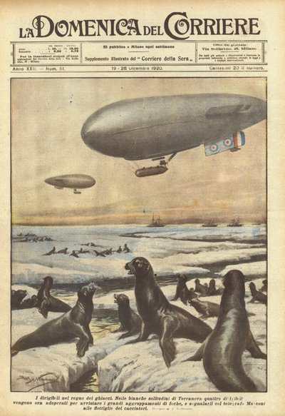 Les dirigeables dans le royaume des glaces - Achille Beltrame